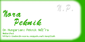 nora peknik business card